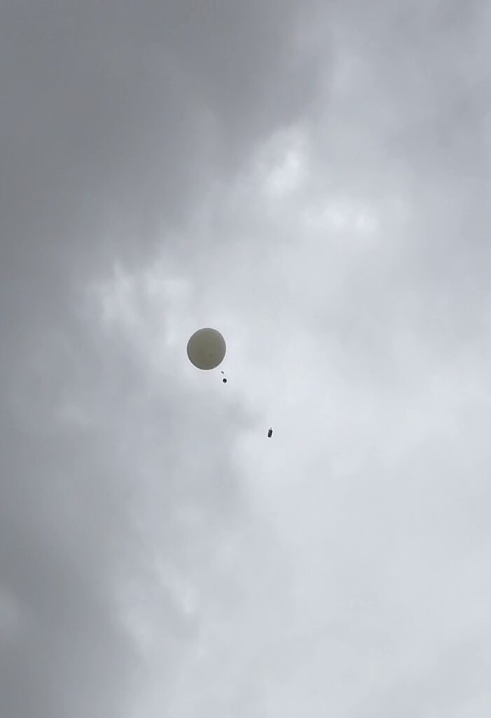 Balloon shortly after launch